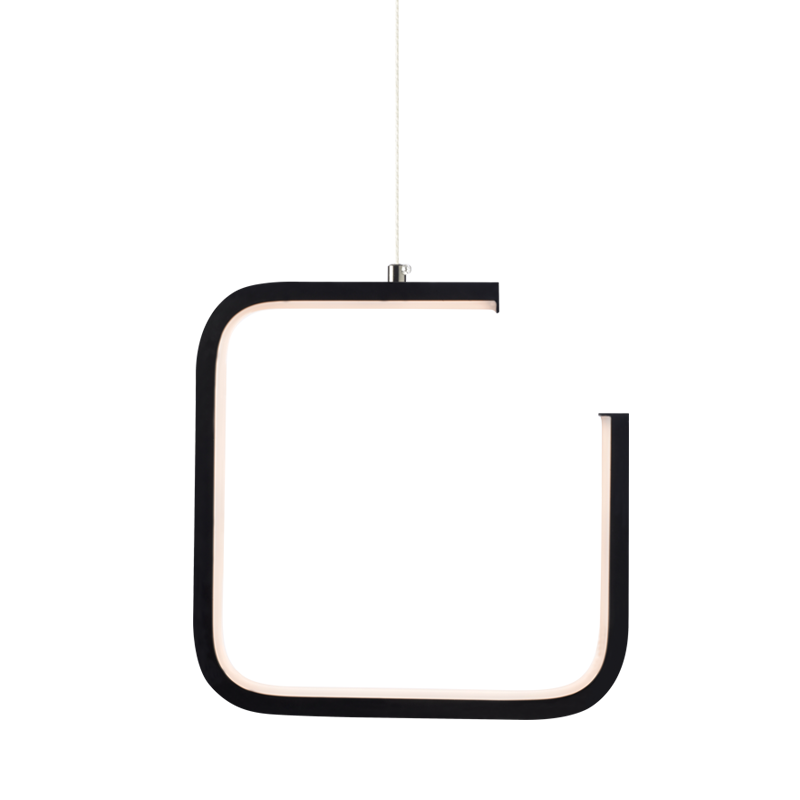^PENDANT LUMINAIRE LED 8W 3000K 780LM BLACK METAL 22X11XH129CM EUCLID1 V27LEDP22BK