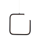 ^PENDANT LUMINAIRE LED 8W 3000K 780LM BLACK METAL 22X11XH129CM EUCLID1 V27LEDP22BK