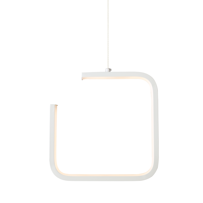 ^PENDANT LUMINAIRE LED 8W 3000K 780LM WITE METAL 22X11XH129CM EUCLID1 V27LEDP22WH