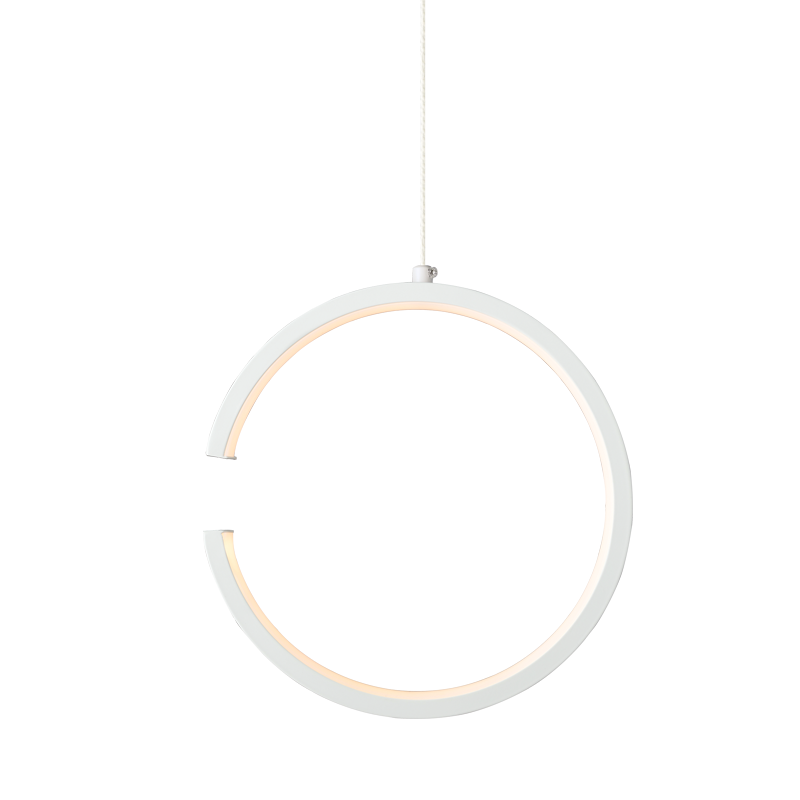^PENDANT LUMINAIRE LED 8W 3000K 750LM WHITE METAL22X11XH129CM EUCLID3 V28LEDP22WH