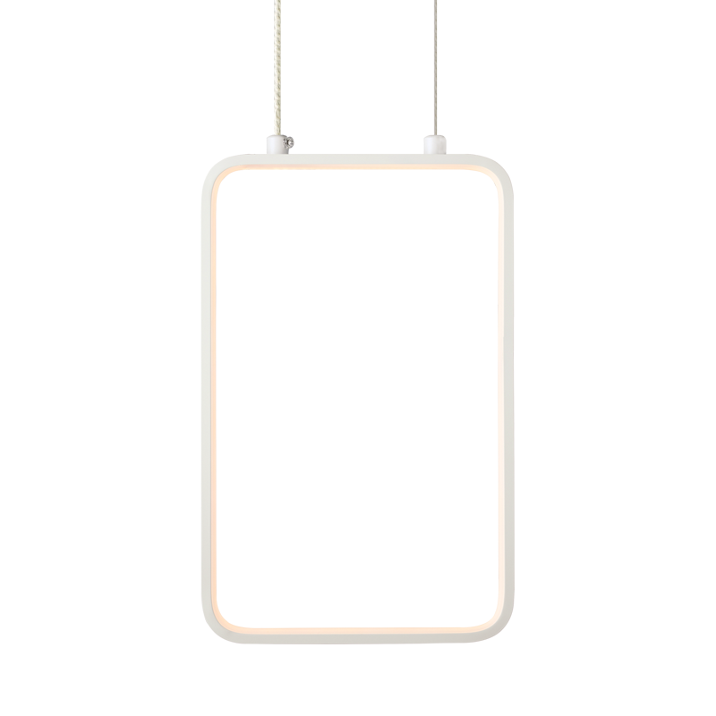 ^PENDANT LUMINAIRE LED 11W 3000K 1044LM WHITE METAL 18X11XH136CM SYMETRIA V30LEDP18WH