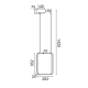 ^PENDANT LUMINAIRE LED 15W 3000K 1390LM WHITE METAL 26X14XH142CM SYMETRIA V30LEDP26WH