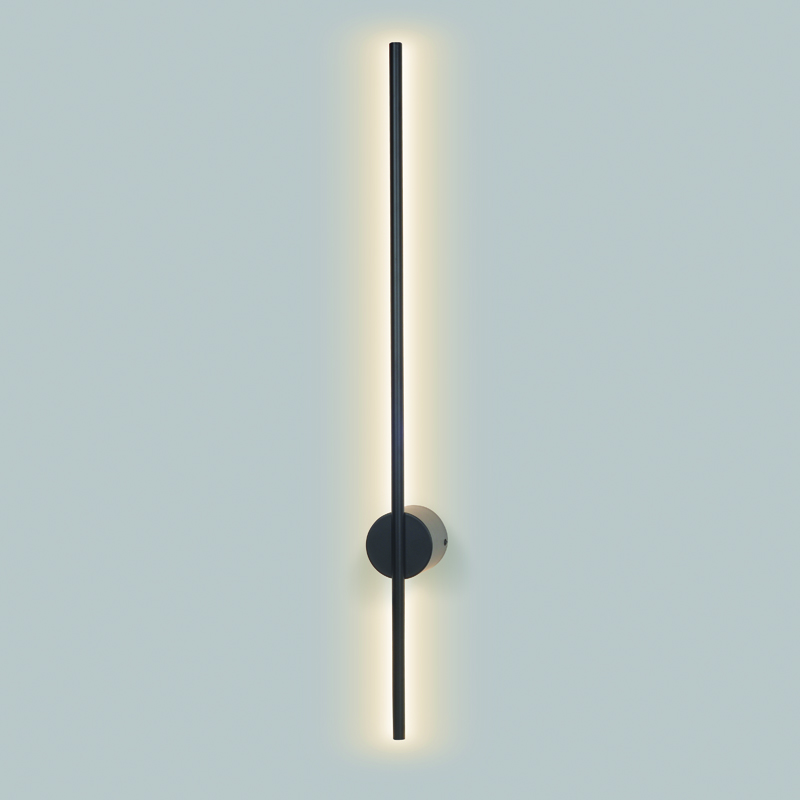 ^WALL LAMP Φ/Σ LED 15W 3000K 970LM AVENUE BLACK METAL IP20 7,5X8X80CM ZM16LEDW80BK