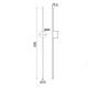 ^WALL LAMP Φ/Σ LED 15W 3000K 970LM AVENUE BLACK METAL IP20 7,5X8X80CM ZM16LEDW80BK