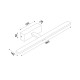 ^WALL MOUNTED LIGHTING LED 12W 3000K 780LM PALMA  BLACK METALLIC IP44 66,5X14,5X5CM PN15LEDW67BK