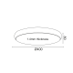 ^CEILING LUMINAIRE LED 32W 2560LM 3000K WHITE METAL D40XH8CM KALLISTA V27LEDC40WH