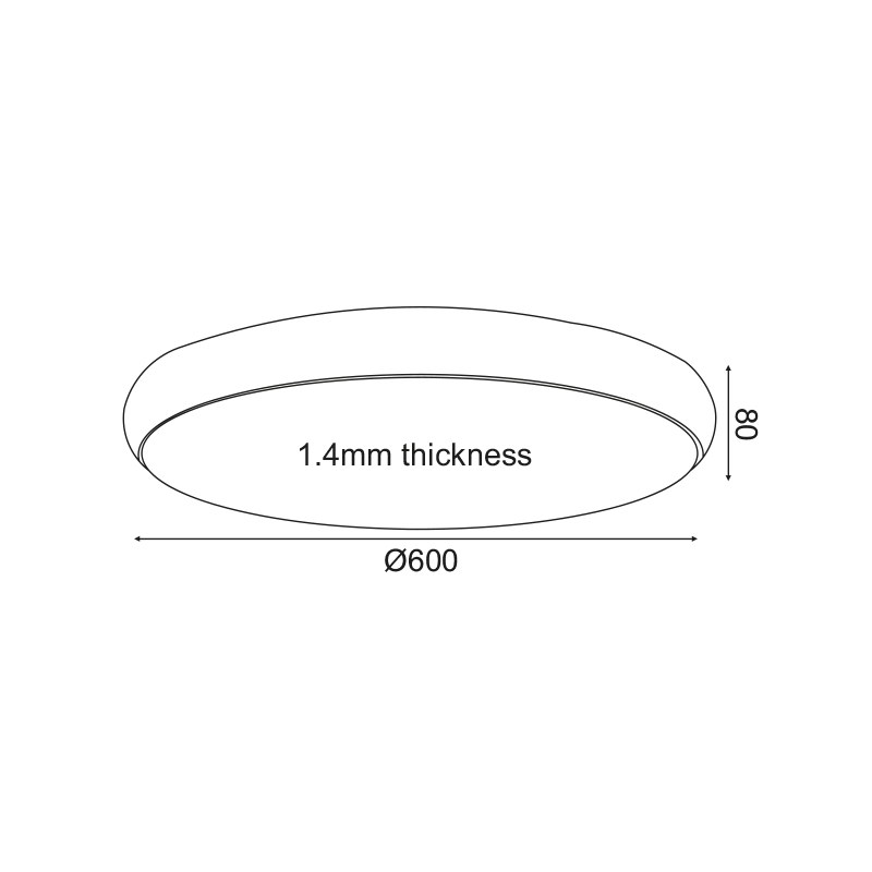^CEILING LUMINAIRE LED 54W 4320LM 3000K BLACK METAL D60XH8CM KALLISTA V27LEDC60BK ^CEILING LUMINAIRE LED 54W 4320LM 3000K BLACK METAL D60XH8CM KALLISTA V27LEDC60BK