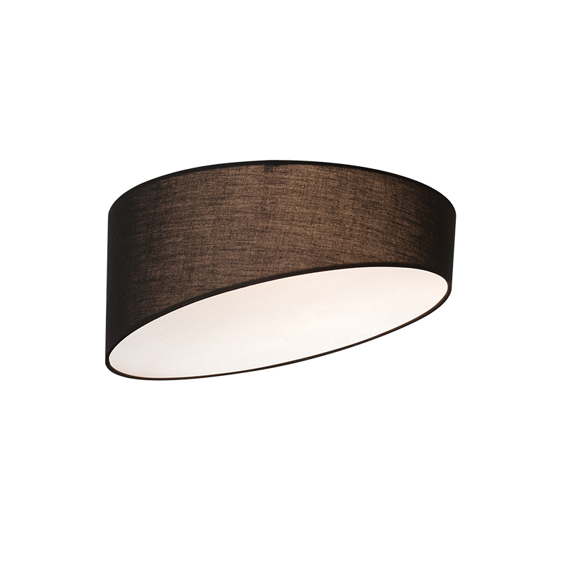 CEILING LIGHT 3ΧΕ27 BLACK FABRIC+ACRYLIC Φ40ΧΗ18CM PABLO AD8030BK