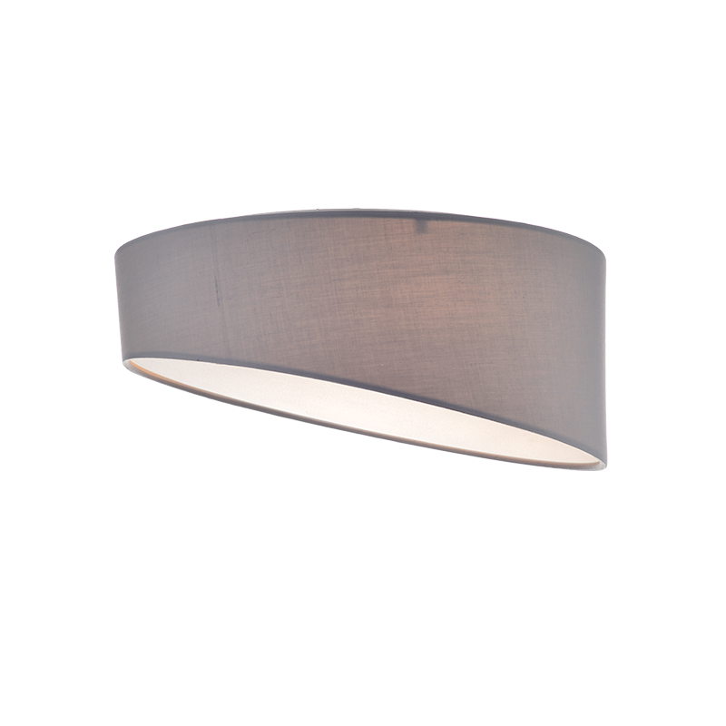 CEILING LIGHT 3ΧΕ27 PAL GREY FABRIC+ACRYLIC Φ40ΧΗ18CM PABLO AD8030PG