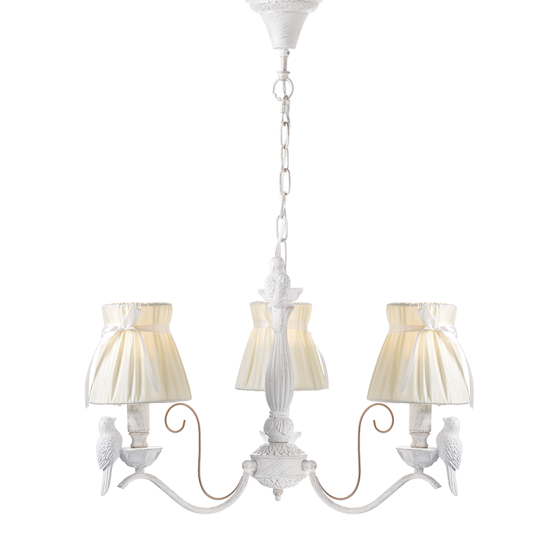 ^PENDANT 3ΧΕ14 METAL WHITE/GOLD+WHITE SHADE Φ58ΧΗ84CM EKAVI EG166083PW