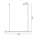 ^PENDANT LIGHTING LED 18W 3000K 1440LM BLACK ALUMINUM TOUCH DIMMER 105Χ1,8ΧΗ150CM AVENUE ZM16LEDP105BK