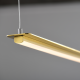 ^PENDANT LIGHTING LED 20W 3000K 1600LM BRASS MEALLIC 100Χ5ΧH150CM ATLANTIS ZM58LEDP100AB