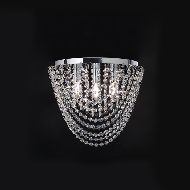 ^ PHASING OUT L/F CEILING 4XE14 CRYSTAL + CHROME METAL Φ40ΧΗ30CM MISSY MISSY404C