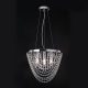 ^ PHASING OUT PENDANT L/F 4ΧΕ14 CRYSTAL + CHROME METAL Φ40ΧΗ100CM MISSY MISSY404P