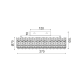 ^WALL L/F 2XG9 CRYSTAL + CHROME METAL 28X10X7CM LIANNA LIANNA282W