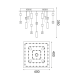 ^L/F CEILING 4XE14 CHROME METAL 40X40XH32CM SOMER SOMER404C