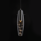 ^ PHASING OUT PENDANT LED 1X3W 3000K GLASS + COLOR METAL + CRYSTAL Φ10ΧΗ100CM VANI VANI103LEDP