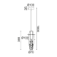 ^ PHASING OUT PENDANT LED 1X3W 3000K GLASS + COLOR METAL + CRYSTAL Φ10ΧΗ100CM VANI VANI103LEDP