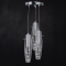 ^ PHASING OUT PENDANT LED 3X3W 3000K GLASS + COLOR METAL + CRYSTAL Φ30ΧΗ100CM VANI VANI309LEDP