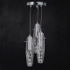 ^ PHASING OUT PENDANT LED 3X3W 3000K GLASS + COLOR METAL + CRYSTAL Φ30ΧΗ100CM VANI VANI309LEDP