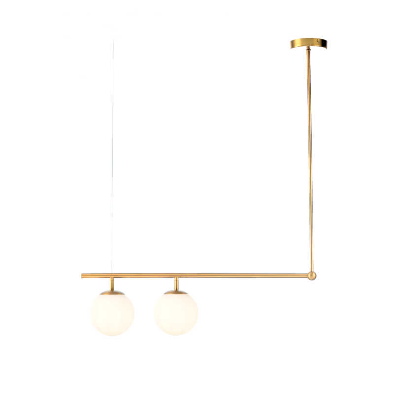 ^PENDANT LUMINAIRE 2ΧΕ27 METAL+OPAL GLASS 76X15XH95CM THETIS V360502P