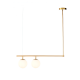 ^PENDANT LUMINAIRE 2ΧΕ27 METAL+OPAL GLASS 76X15XH95CM THETIS V360502P