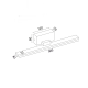 ^WALL MOUNTED LIGHTING LED 16W 3000K 1040LM BLACK METALLIC IP44 56X7X7CM CHLOE PN19LEDW56BK