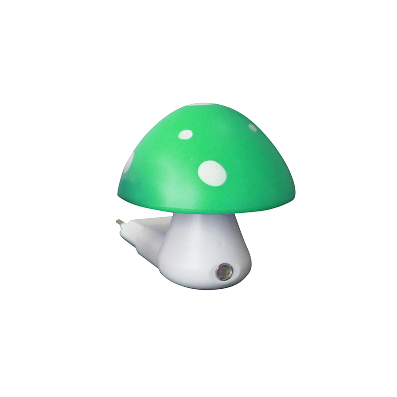 LED NIGHT LIGHT GREEN MUSHROOM DAY-NIGHT 0,4W 6400K 846LED4SG