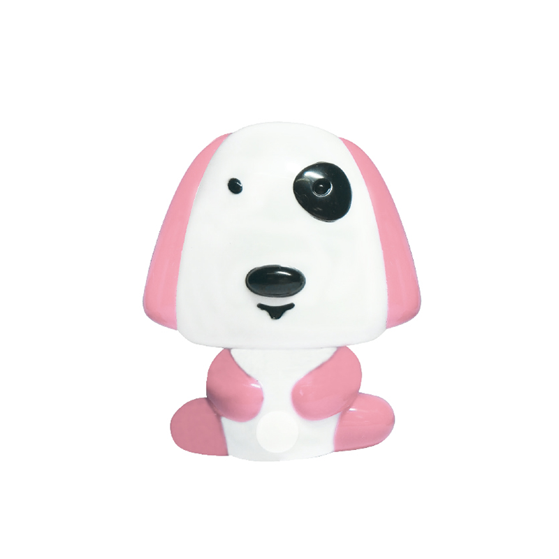 LED PINK PUPPY WITH SWITCH 0,4W 6000Κ DAY-NIGHT 230V 8XH9CM 82204LEDPK