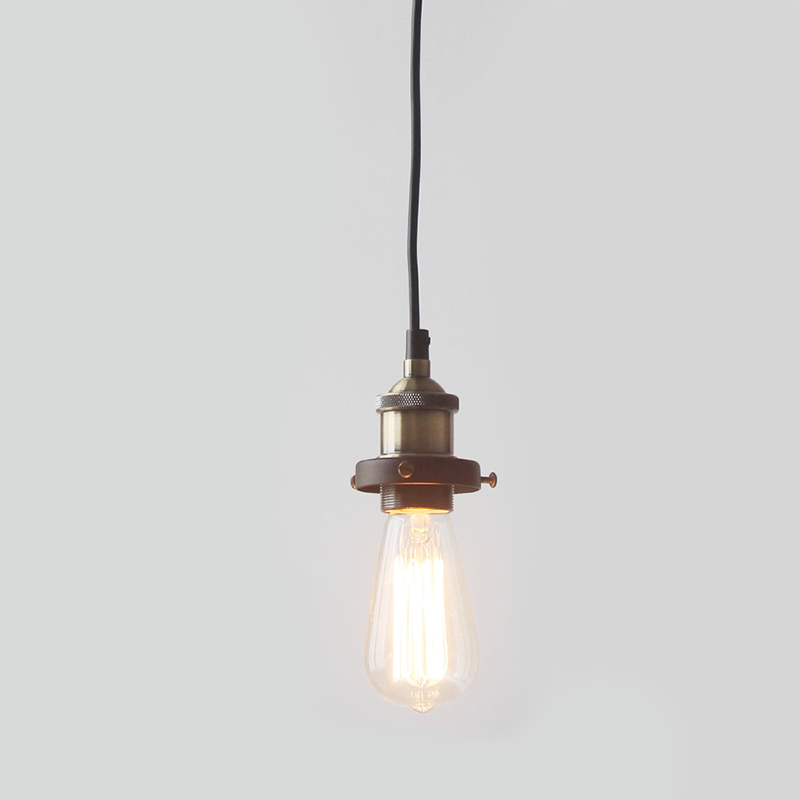 LAMP HOLDER with 3 SCREWS & CABLE 1 Χ Ε27 BRASS KSCDA01