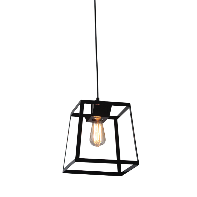 HANGING METAL CUBE BLACK 1XE27 CHESS KS1444P1SBK