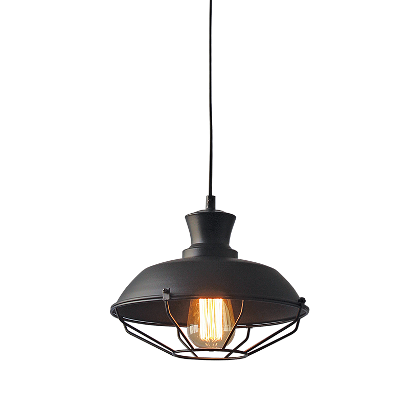 BELL BLACK GRID METAL 1XE27 Φ26,5cm ANGELA KS1463P1BK