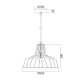BELL BLACK 1 Χ Ε27 D30CM HADES KS1525P1BK
