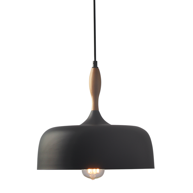 BELL BLACK 1 Χ Ε27 D32CM METAL +WOOD CUBA KS1513P321BK