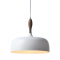 BELL WHITE 1 Χ Ε27 D32CM METAL WITH WOOD CUBA KS1513P321WH