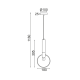 ^PENDANT LIGHTING 1ΧE27 BRASS/BLACK METAL D18ΧΗ116CM MIRACOLO HL39971P18BB