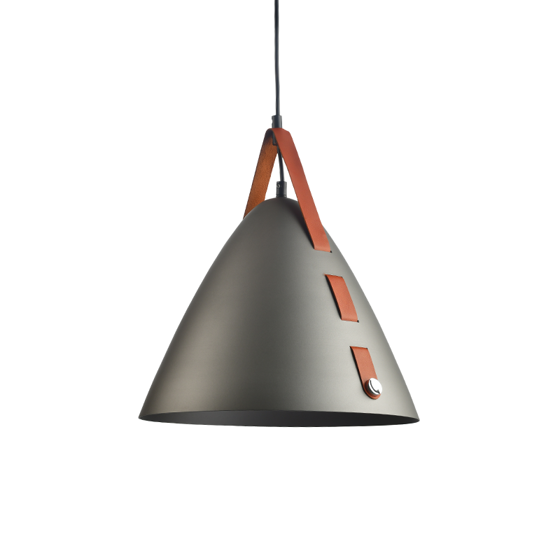 ^PENDANT LIGHTING 1ΧE27 BLACK METAL+LEATHER D33XH100CM NAOMI HL41441P33BN ^PENDANT LIGHTING 1ΧE27 BLACK METAL+LEATHER D33XH100CM NAOMI HL41441P33BN