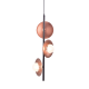 ^PENDANT LIGHTING 3ΧG9 COPPER/BLACK METAL+ GLASS 27Χ27ΧΗ149CM HYDRA HL4303P27BC