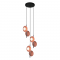 ^PENDANT LIGHTING 6ΧG9 COPPER/BLACK METAL+ GLASS 52Χ52ΧΗ138CM HYDRA HL4306P53BC