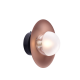 ^WALL MOUNTED LIGHTING 1ΧEG9 COPPER/BLACK METAL+ GLASS D20X15CM HYDRA HL4301W20BC