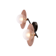 ^WALL MOUNTED LIGHTING 2ΧG9 COPPER/ BLACK METAL+ GLASS 20X47X18CM HYDRA HL4302W47BC