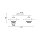 ^WALL MOUNTED LIGHTING 2ΧG9 COPPER/ BLACK METAL+ GLASS 20X47X18CM HYDRA HL4302W47BC