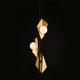 ^PENDANT LIGHTING 3ΧG9 GOLD/BLACK METAL+ GLASS 26Χ26ΧΗ150CM POLYGON HL42593P26BG ^PENDANT LIGHTING 3ΧG9 GOLD/BLACK METAL+ GLASS 26Χ26ΧΗ150CM POLYGON HL42593P26BG