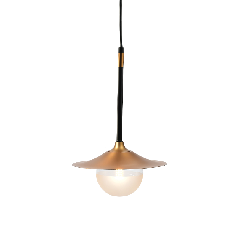 ^PENDANT LIGHTING 1ΧG9 BRASS/BLACK METAL+ GLASS D20ΧΗ116CM LAYLA HL4311P20BB ^PENDANT LIGHTING 1ΧG9 BRASS/BLACK METAL+ GLASS D20ΧΗ116CM LAYLA HL4311P20BB