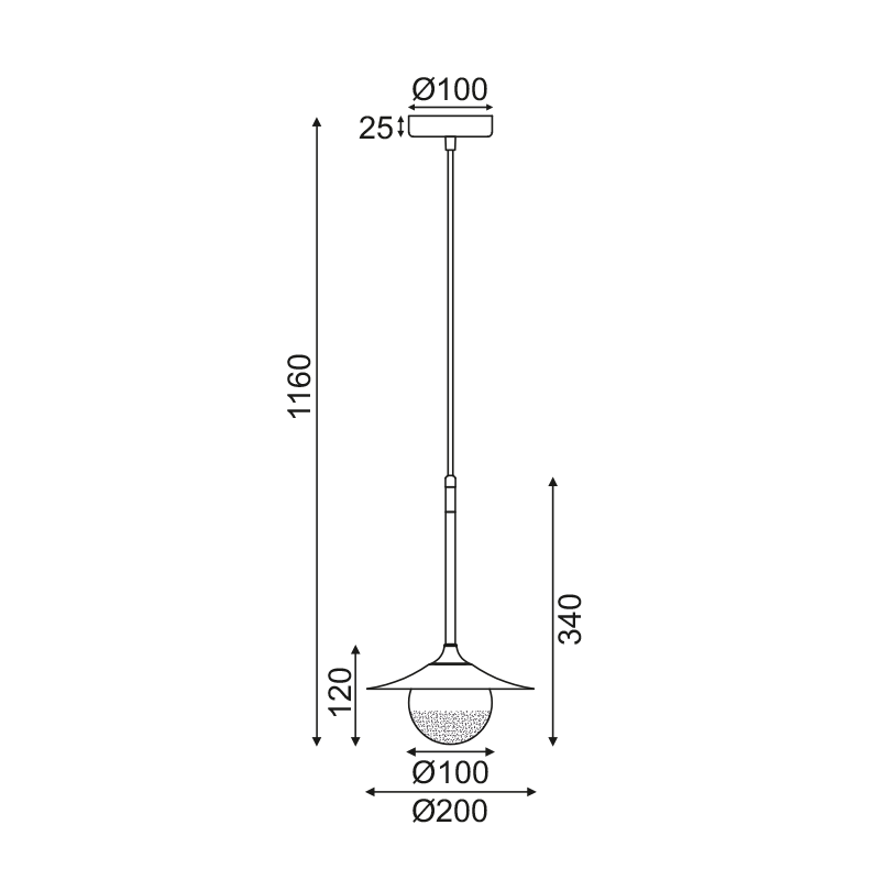 ^PENDANT LIGHTING 1ΧG9 BRASS/BLACK METAL+ GLASS D20ΧΗ116CM LAYLA HL4311P20BB ^PENDANT LIGHTING 1ΧG9 BRASS/BLACK METAL+ GLASS D20ΧΗ116CM LAYLA HL4311P20BB