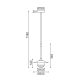 ^PENDANT LIGHTING 1ΧG9 BRASS/BLACK METAL+ GLASS D20ΧΗ116CM LAYLA HL4311P20BB ^PENDANT LIGHTING 1ΧG9 BRASS/BLACK METAL+ GLASS D20ΧΗ116CM LAYLA HL4311P20BB