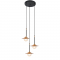 ^PENDANT LIGHTING 3ΧG9 BRASS/BLACK METAL+ GLASS D45ΧΗ106CM LAYLA HL4313P35BB