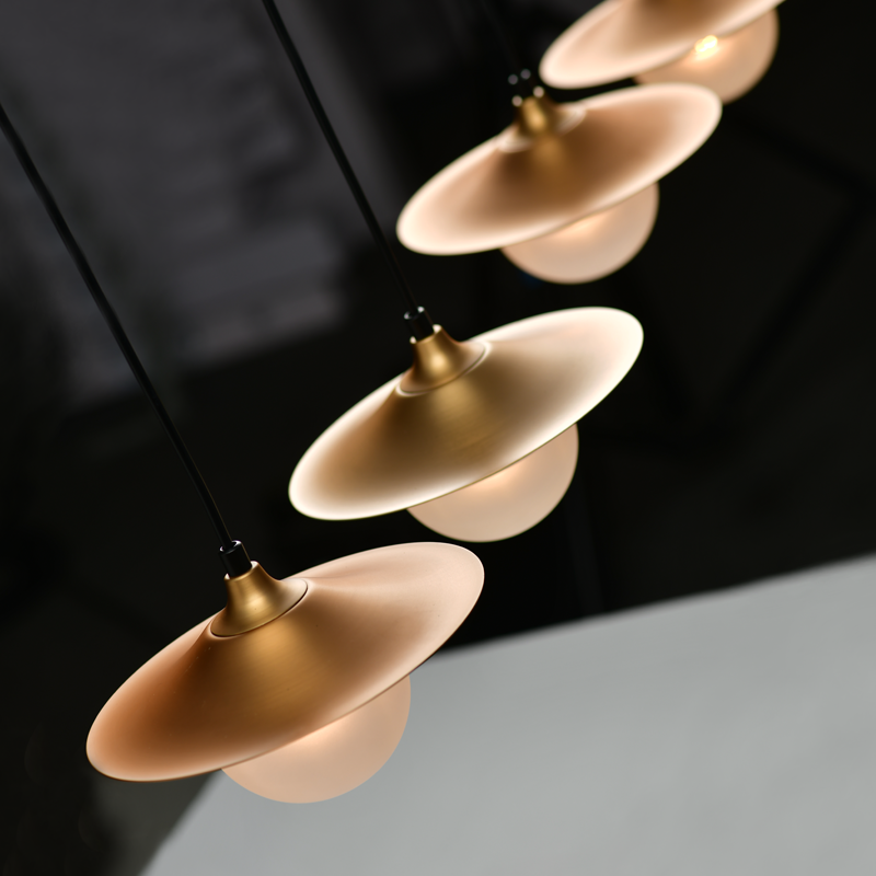 ^PENDANT LIGHTING 4ΧG9 BRASS/BLACK METAL+ GLASS 97X20ΧΗ128CM LAYLA HL4314P96BB