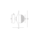 ^WALL MOUNTED LIGHTING 1ΧEG9 BRASS/BLACK METAL+ GLASS D20X15CM LAYLA HL4321W20BB