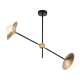 ^CEILING LIGHTING 2ΧG9 BRASS/BLACK METAL+ GLASS 85X20ΧΗ51CM LAYLA HL4322C84BB